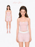 Acqua Épure｜Pink Bow Tie Sports Tank Top Women’s Yoga Pilates Tennis Top