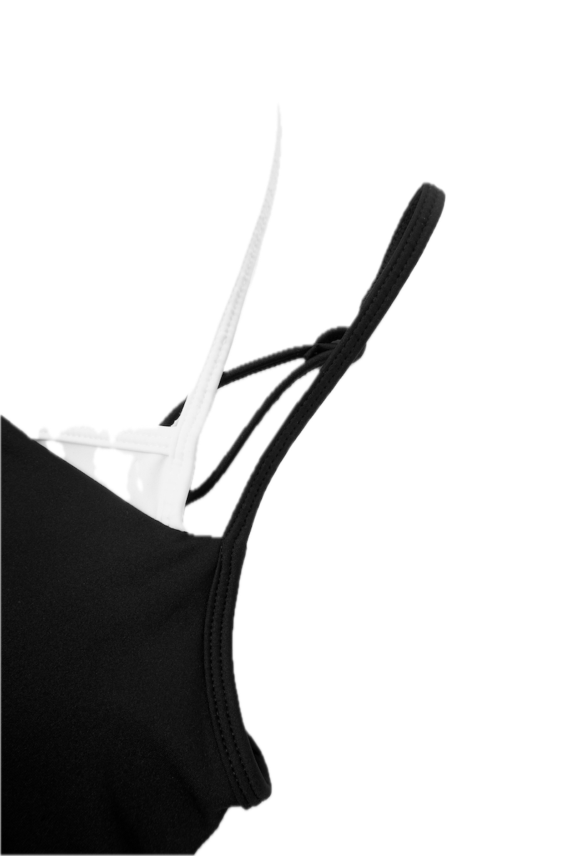 Acqua Épure｜Black Bow Tennis Dress Women’s Built-In Bra Ballet-Inspired Active Dress Acqua Épure