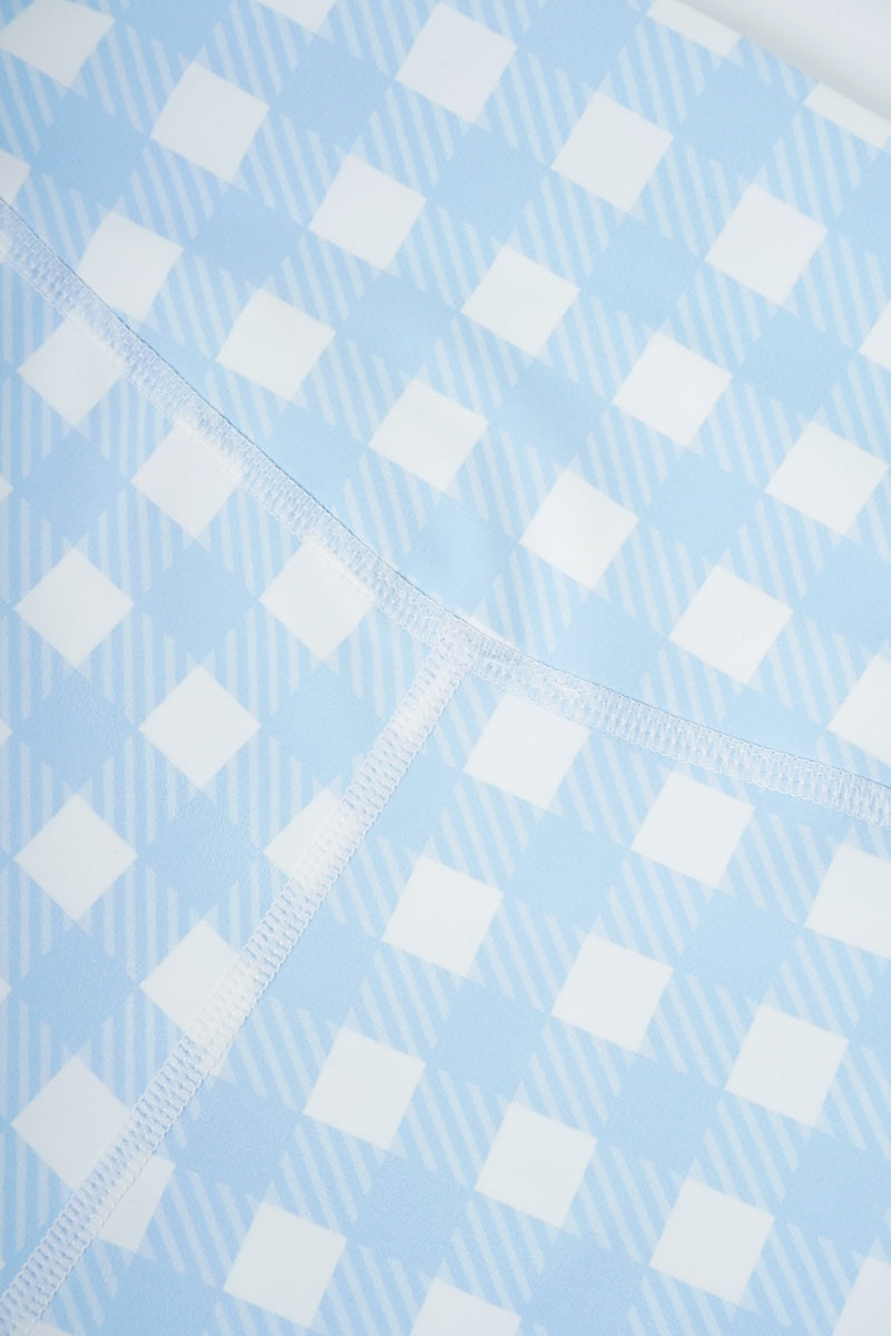 Acqua Épure｜Blue Plaid Cycling Shorts Women’s Pocket Yoga & Tennis Active Shorts